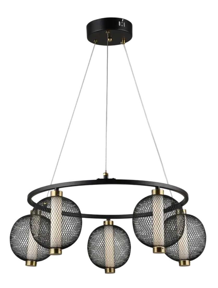 Люстра VALESO на 5 плафонов LED YH1466/5 Black